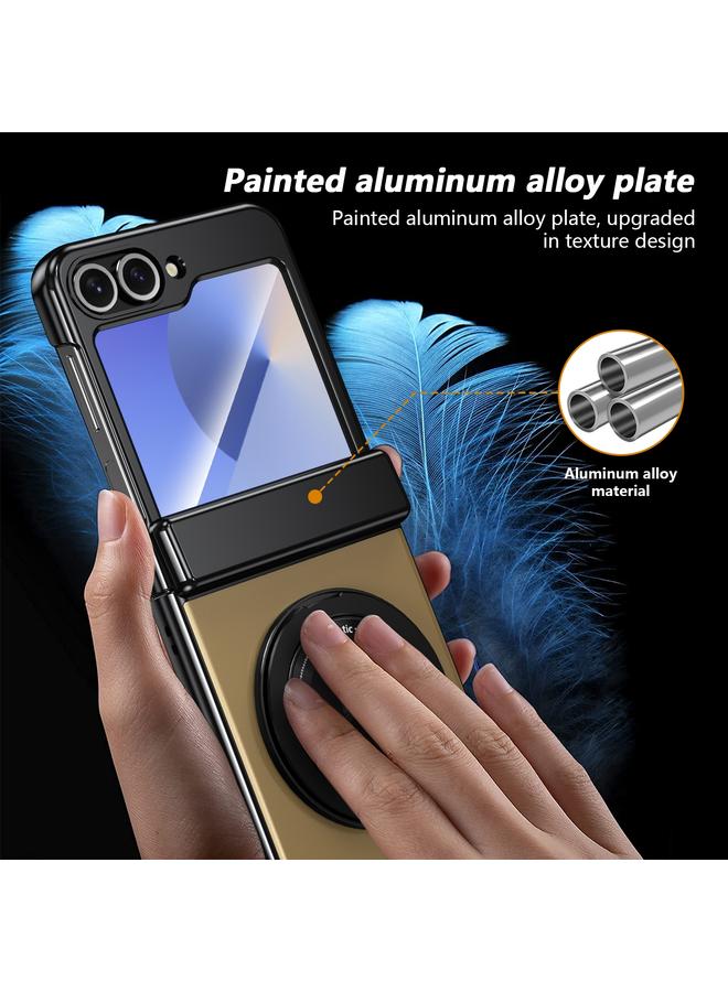 S-TOP Case For Samsung Galaxy Z Flip6 Gold Medal Rotating Folding Series Ring Holder Phone Case - Image 3