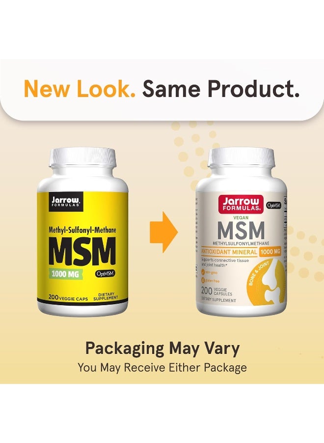 jarrow formulas Msm 1000 Mg - 200 Veggie Caps - Methylsulfonylmethane - Image 2