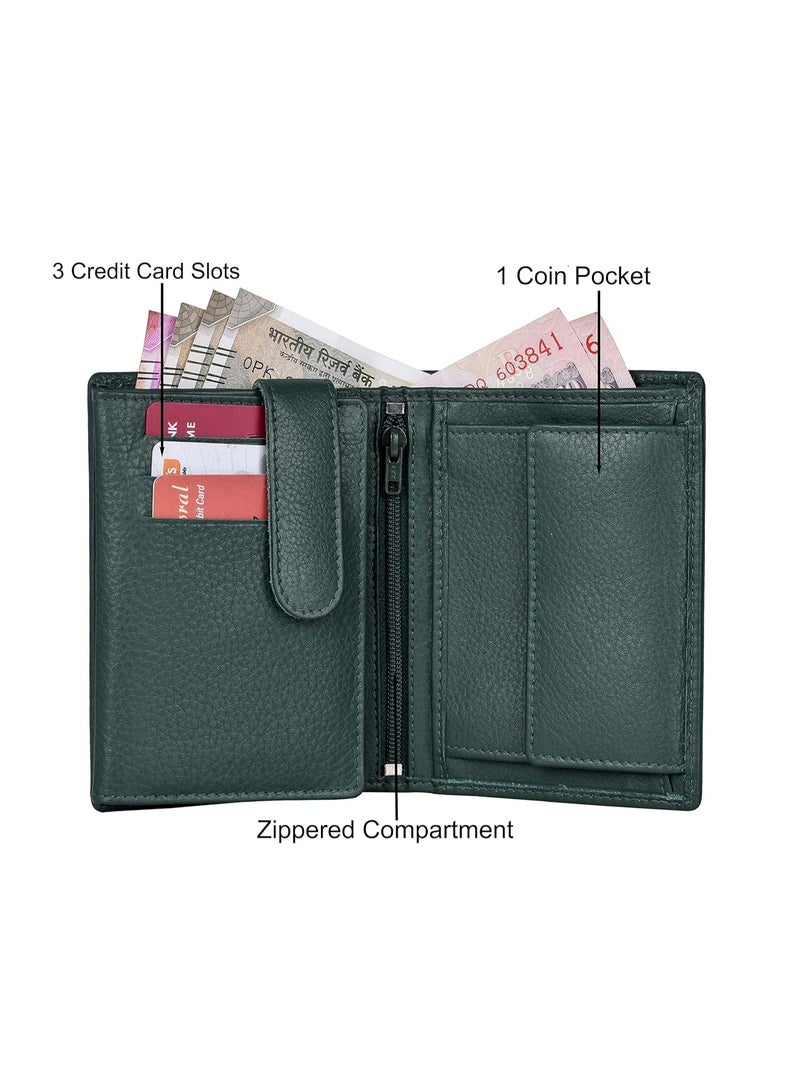URBANFOREST URBAN FOREST Orlando Mens Leather Wallet, Green - Image 4