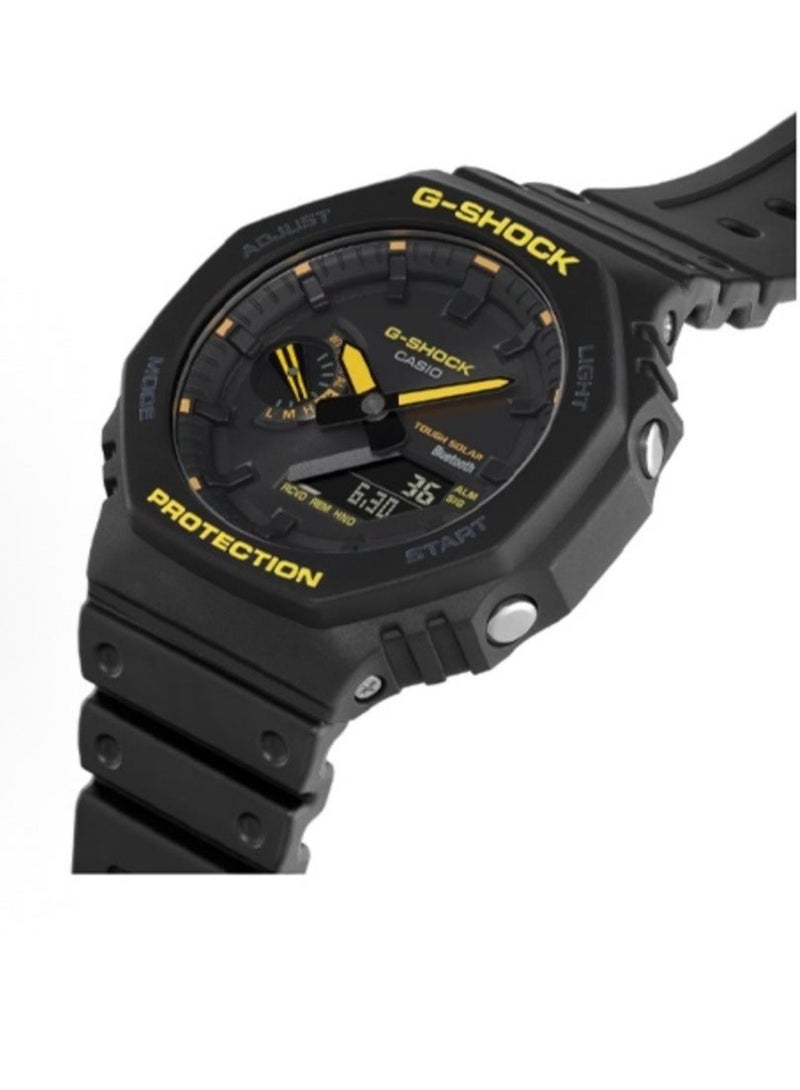 CASIO Casio LCD/pointer dual display series 2100 series 200m waterproof Shi Ying movement resin strap Japanese and Korean watches men and women with the same black dial. - Image 3