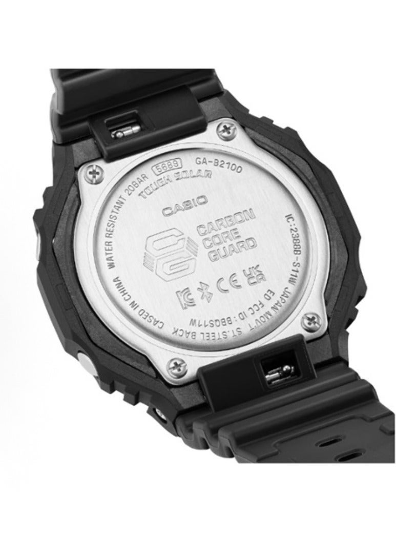 CASIO Casio LCD/pointer dual display series 2100 series 200m waterproof Shi Ying movement resin strap Japanese and Korean watches men and women with the same black dial. - Image 4