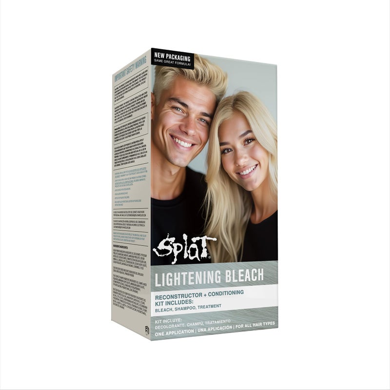 Splat Lightening Bleach Kit, 1 Application, Includes Oxide, Lightening Bleach Powder, Complete Shampoo & Deep Reconstructor Conditioner, Hair Bleach Kit Lifts 3-5 Levels, Vegan & Cruelty Free - Image 1