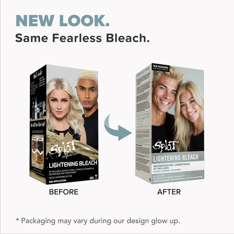 Splat Lightening Bleach Kit, 1 Application, Includes Oxide, Lightening Bleach Powder, Complete Shampoo & Deep Reconstructor Conditioner, Hair Bleach Kit Lifts 3-5 Levels, Vegan & Cruelty Free - Image 2