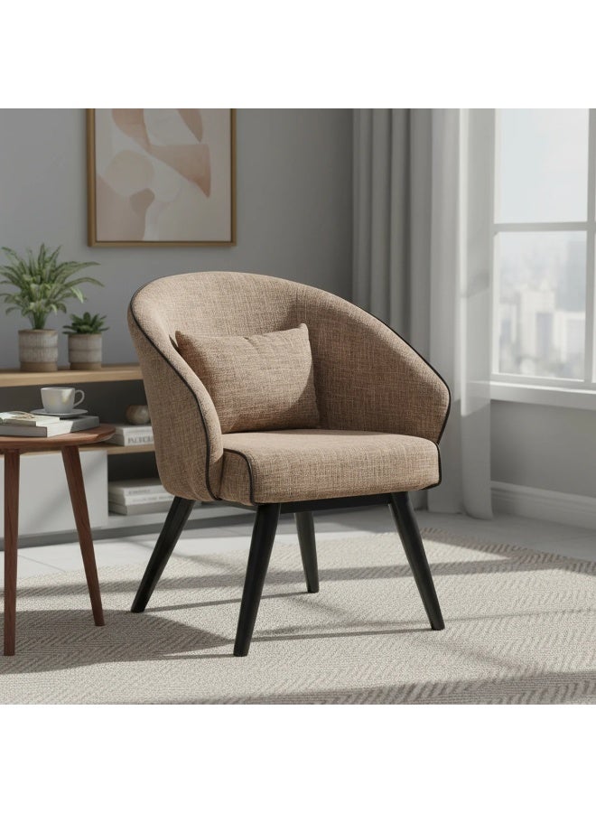 Baity Stylish fabric seating chair - brown - Image 1
