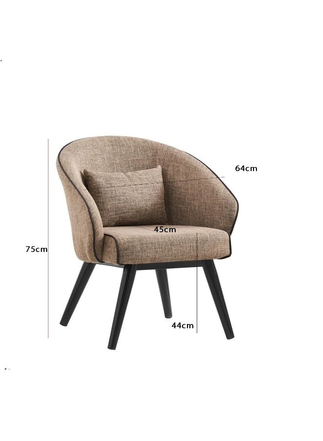 Baity Stylish fabric seating chair - brown - Image 2