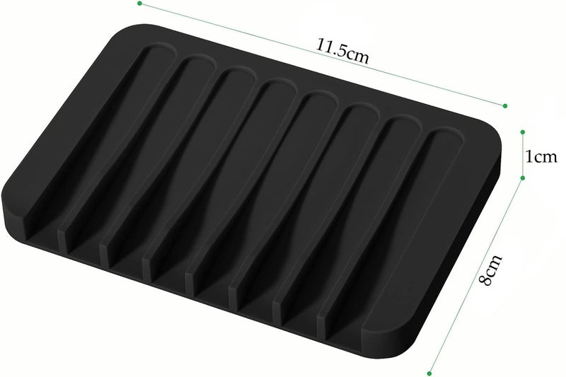 Baskety Silicone Soap Holder, Pack of 3 (Black) - Image 2