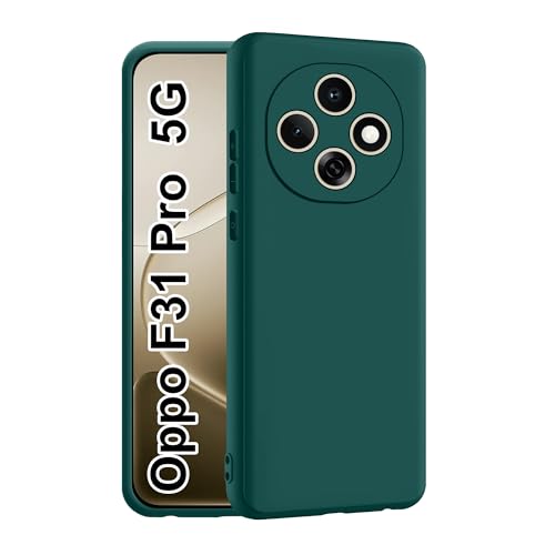 CEDO Back Cover for Oppo F31 Pro (5G) | Camera Bump Protection & Inner Velvet Fabric Lining | Ultra Slim Matte Soft Rubberised Case Cover (Green) - Image 1