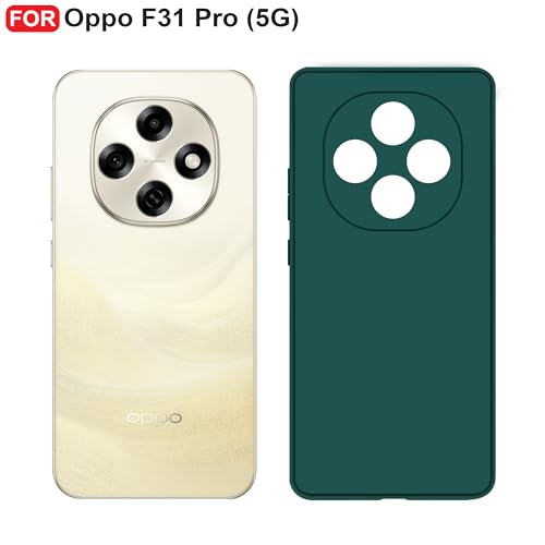CEDO Back Cover for Oppo F31 Pro (5G) | Camera Bump Protection & Inner Velvet Fabric Lining | Ultra Slim Matte Soft Rubberised Case Cover (Green) - Image 2