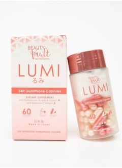 Beauty Vault Beauty Vault Lumi Skin Wellness Capsules - 60 Count | Japanese-Formulated Glutathione + Collagen | Antioxidant Support for Healthy-Looking Skin  - Image 1