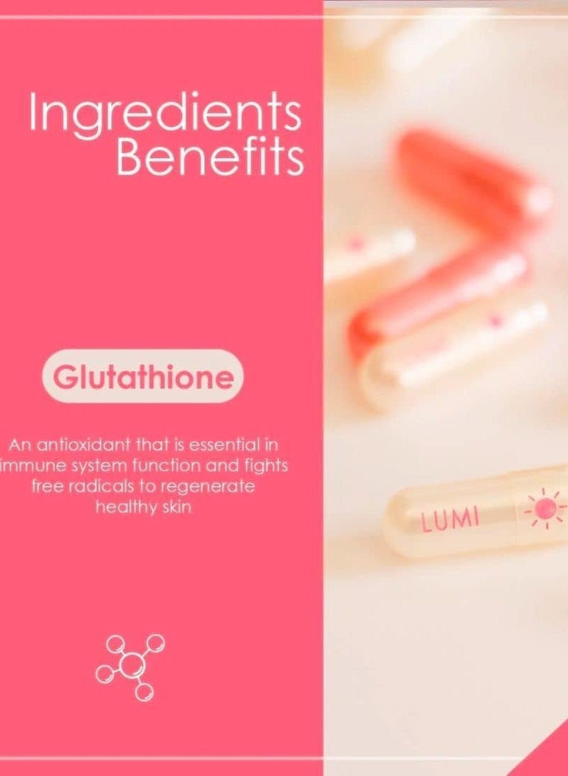 japan glutathione benefits Beauty Vault Beauty Vault Lumi Skin Wellness Capsules - 60 Count | Japanese-Formulated + Collagen | Antioxidant Support for Healthy-Looking Skin | Best Price Kuwait astaxthin Supply:1 Bottle bpc-157 for dogs dosage
