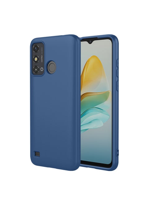 لـ ZTE ZTE A53 تقليد السيليكون السائل الأصلي Axon 60 Lite 50lite/A55/V40Axon 60-اللون: أزرق (غلاف أصلي مقلد)-نموذج قابل للتطبيق: Zte A55/a35