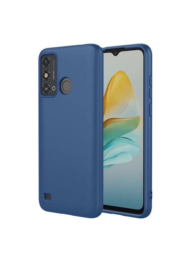 لـ ZTE ZTE A53 تقليد السيليكون السائل الأصلي Axon 60 Lite 50lite/A55/V40Axon 60-اللون: أزرق (غلاف أصلي مقلد)-نموذج قابل للتطبيق: Zte A55/a35