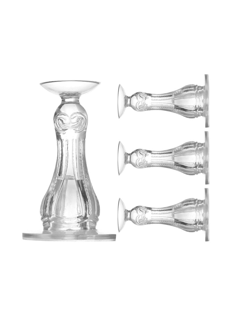 KASTWAVE وقفات أبواب سيليكون شفافة ذاتية اللصق للهواء الطلق واقيات جدران سيليكون متينة قابلة لإعادة الاستخدام وقفالات أبواب مطاطية لا تحتاج إلى حفر خفيفة تصادم بدون أثر 8 قطع - Image 1