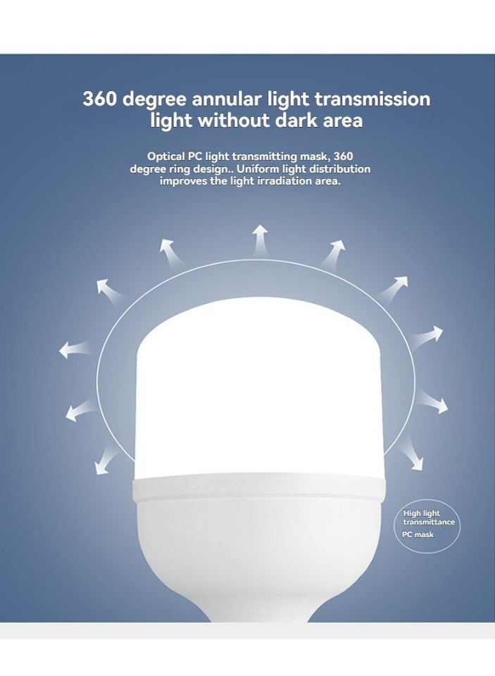 ماكس لمبة LED بقدرة 40 واط / 50 واط / 60 واط (ضوء أبيض) قاعدة E27 – مصباح ضوء أبيض فائق السطوع وموفر للطاقة للاستخدام المنزلي والتجاري - Image 1