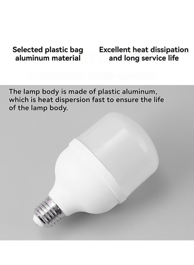 ماكس لمبة LED بقدرة 40 واط / 50 واط / 60 واط (ضوء أبيض) قاعدة E27 – مصباح ضوء أبيض فائق السطوع وموفر للطاقة للاستخدام المنزلي والتجاري - Image 3