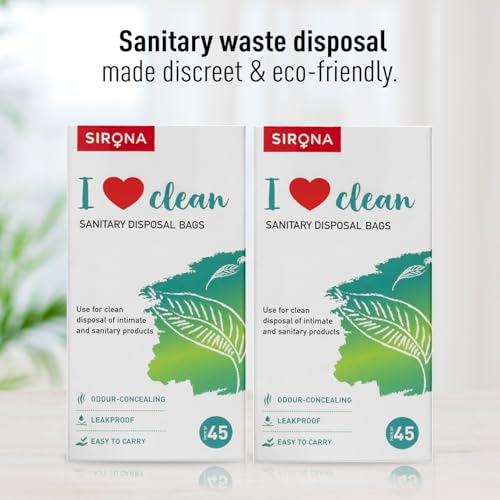 Sirona Personal Disposal Bags 90 Count For Discreet Disposal of Sanitary Pads Panty Liners Tampons Condoms Compact OdourResistant Design - Image 3