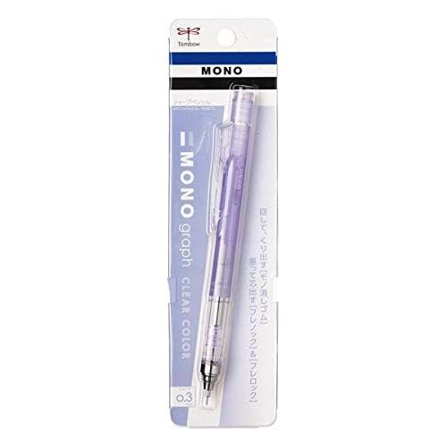 Tombow قلم رصاص ميكانيكي تومبو، مونوغراف لون شفاف 0.3 مم، بنفسجي شفاف (DPA-139F) - Image 2
