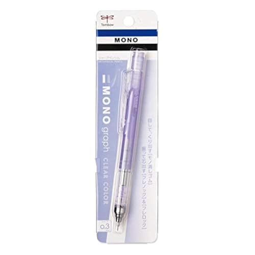 Tombow قلم رصاص ميكانيكي تومبو، مونوغراف لون شفاف 0.3 مم، بنفسجي شفاف (DPA-139F) - Image 3
