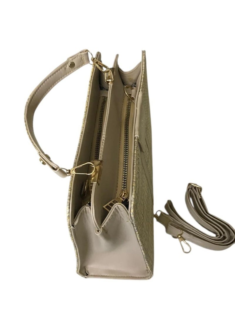 شنطة هاند وكروس خيش ٢ سوستة - Image 4