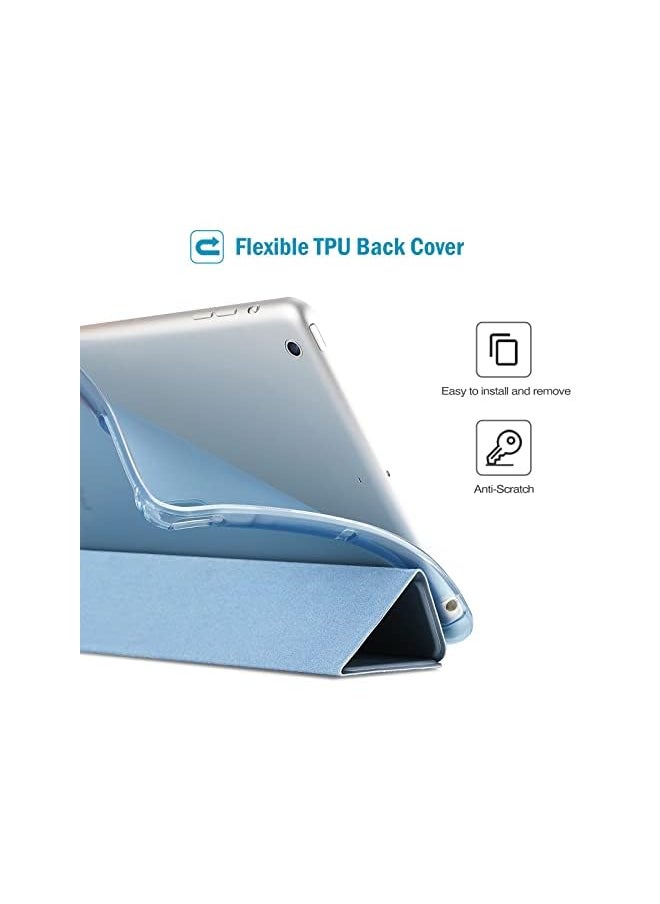 Procases - Ipad Mini Case For Ipad Mini 5 2019/ Mini 4, Mini 1 2 3 With Soft Tpu Back Cover, Slim Lightweight Tri-Fold Smart Shell Steady Stand Protective Case For Ipad Mini 5/4/3/2/1 -Skyblue - Image 1