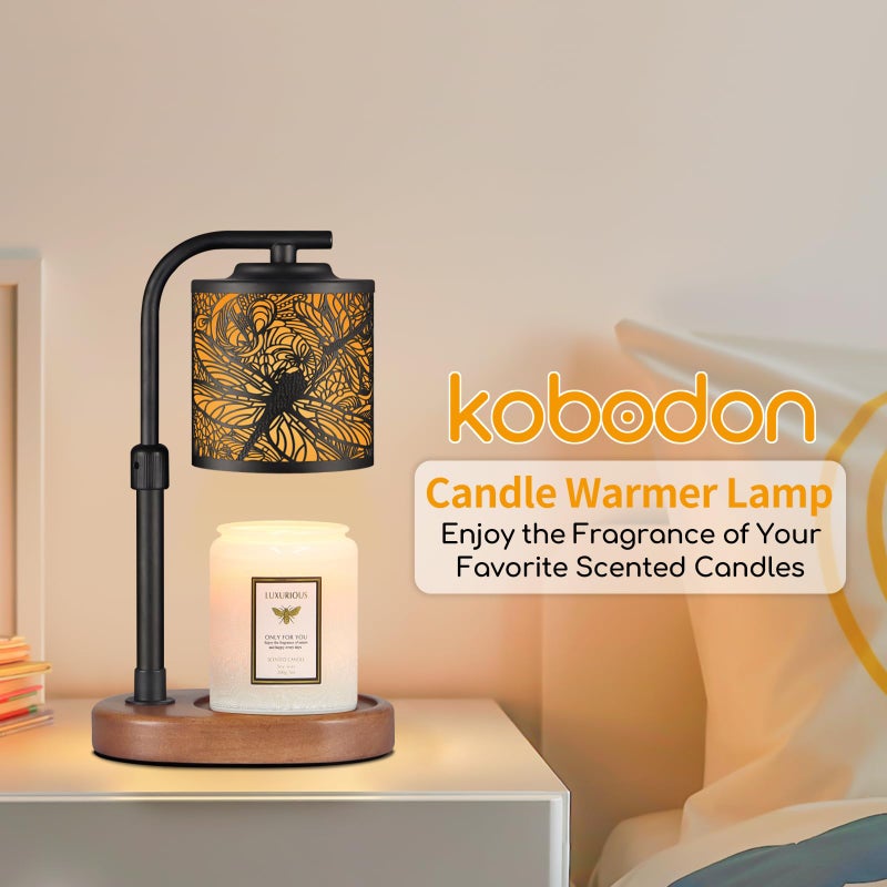 kobodon Candle Warmer Lamp with Timer, Electric Candle Lamp Warmer Birthday for Mom Women Home Bedroom Decor Wax Melt Warmer for Scented Wax with Jar Candles (Dragonfly) - Image 5