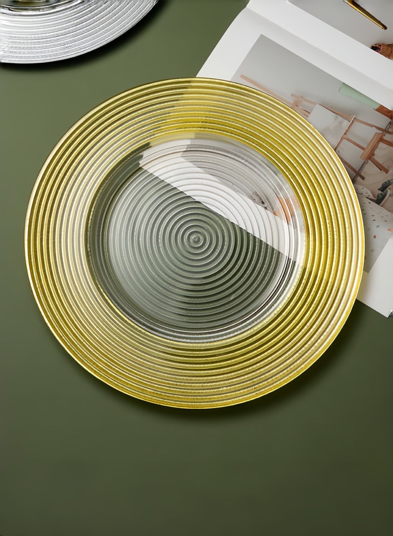 نيهاو مجموعة أطباق زجاجية مكونة من 6 قطع، تتضمن 6 × 13 بوصة، مجموعات أدوات مائدة، صديقة للمجمد/ صديقة للبيئة ودرجة الغذاء مع 3 ألوان، مناسبة للمنزل والحفلات وطبق الحلوى وطبق الفاكهة وطبق العشاء - 33 سم - Image 4