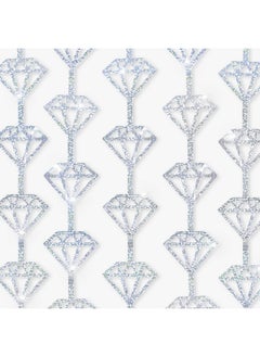 KATCHON KatchOn, Holographic Silver Foil Diamond Curtains - 3.4x6.5 Feet, Pack of 2 | Diamond Backdrop Curtain | Silver Diamond Garland, Denim and Diamonds Party Decorations | Bachelorette Party Decorations  - Image 1