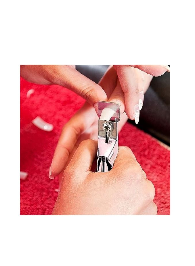 ORiTi False Nail Clipper, Acrylic Fake Nail False Nail Tip Clipper Cutter, Acrylic Nail Cutter Fake Nail Clippers Tool For Salon Home Art,Beauty Design DIY Use Acrylic Pink.