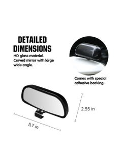 SYOSI Side Rearview Mirror, Blind Spot Mirrors, Adjustable Mounted Blind Spot Mirror, HD Glass Wide Angle Side Rearview Mirror Universal, Adjustable Car Auxiliary Wide Angle Side Rearview Mirror for Cars  - Image 5