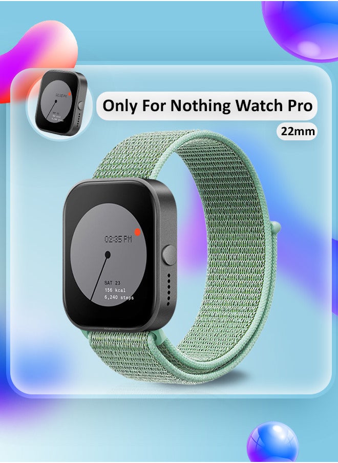CATANES - (for Nothing Watch Pro 22mm) Nylon Strap,Quick Release Bands for Women Men Sport Wristband Strap Aquamarine - Image 1