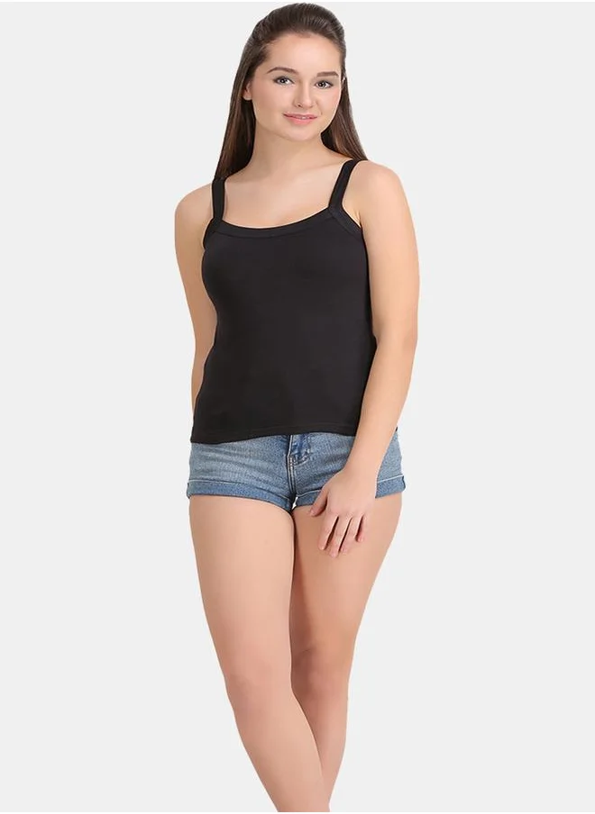 Leading Lady Pack of 3 - Combed Cotton Stretchable Body-Hugging Camisole