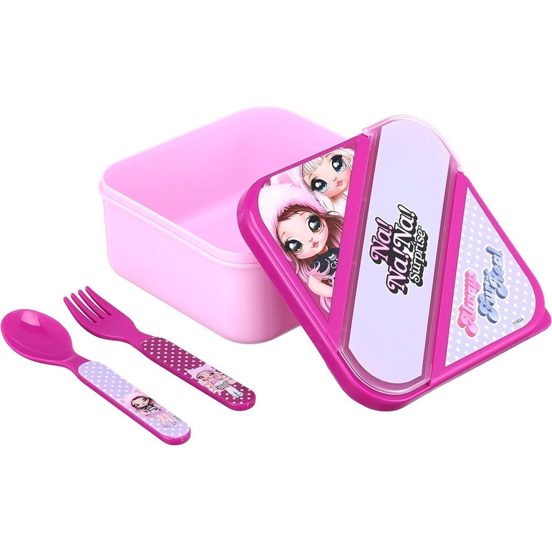 لانش بوكس نانانا سيربرايز مع شوكة و معلقة - 112-63-05 - Image 1