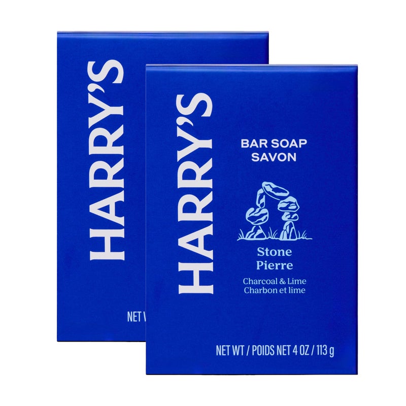 Harry's Bar Soap for Men - Stone Scent, 4 oz Body Soap Bars, 2 Pack - Image 1