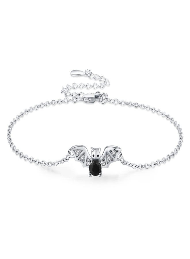JUSTKIDSTOY Bat Bracelet for Women 925 Sterling Silver Bat Bracelets Animal Jewelry Birthday Christmas Halloween Gifts - Image 1