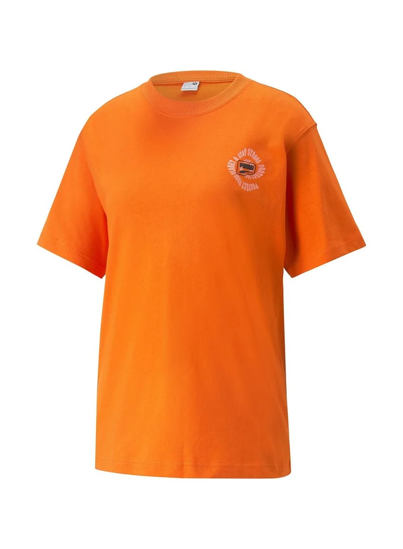 PUMA  Downtown Relaxed Graphic T-Shirt for Women | Best Price UAE