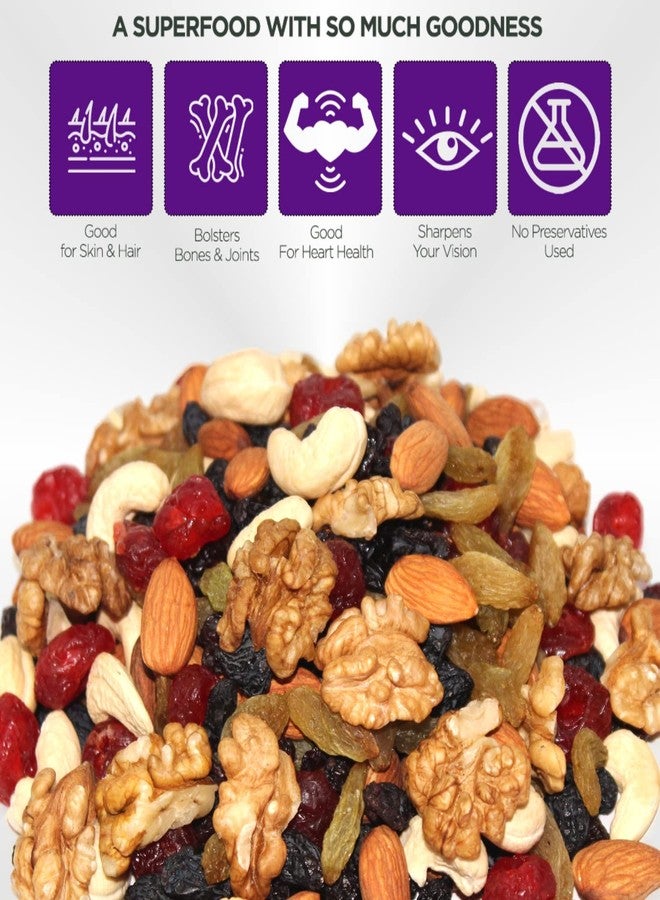 SRC CREATIONS Daily Dose | Nuts & Berries Mix | Ready to eat | Breakfast Food | Zip Lock Pouch Packing (250g) - Image 3
