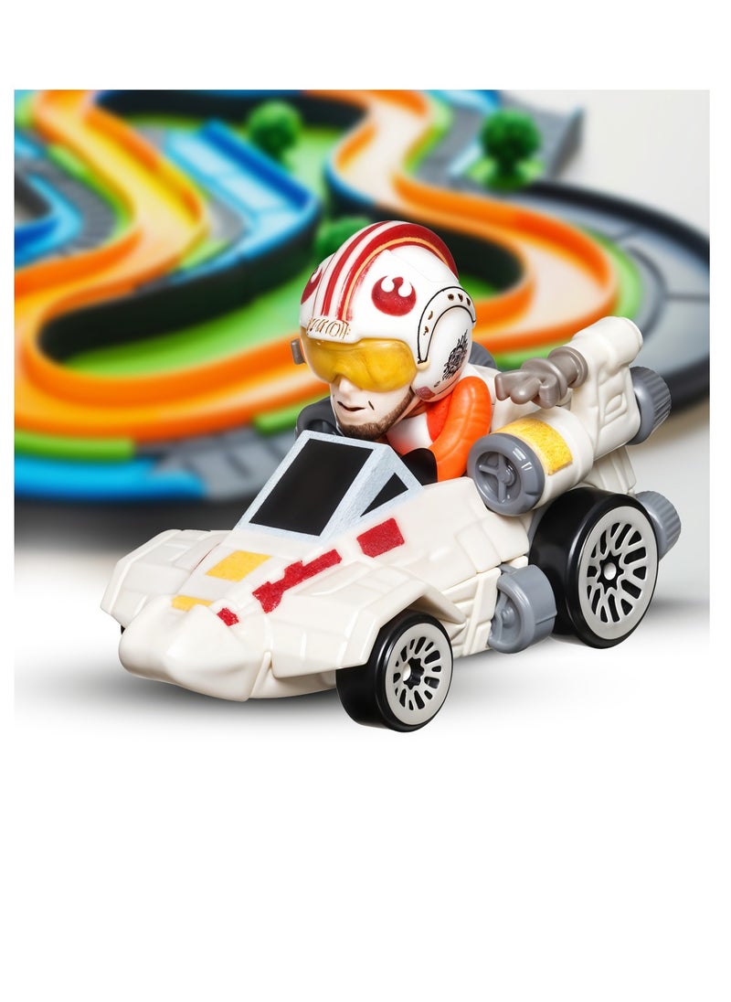 Mattel Toys Hot Wheels RacerVerse , Luke Skywalker Star Wars Character Car , Die Cast Vehicle for Kids Ages 3+ , 2024 Edition Official Mattel Toy , Rebel Alliance Racer Inspired by X Wing Starfighter , Track Compatible Collectible Car  - Image 3