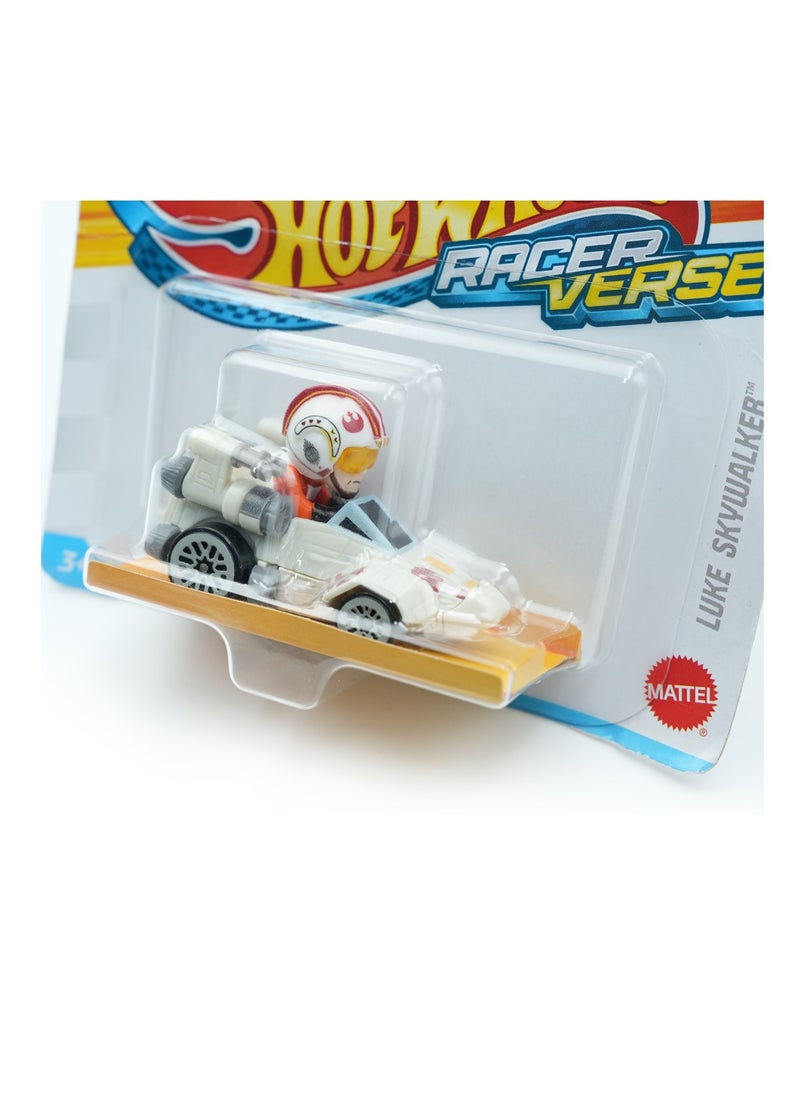 Mattel Toys Hot Wheels RacerVerse , Luke Skywalker Star Wars Character Car , Die Cast Vehicle for Kids Ages 3+ , 2024 Edition Official Mattel Toy , Rebel Alliance Racer Inspired by X Wing Starfighter , Track Compatible Collectible Car  - Image 5