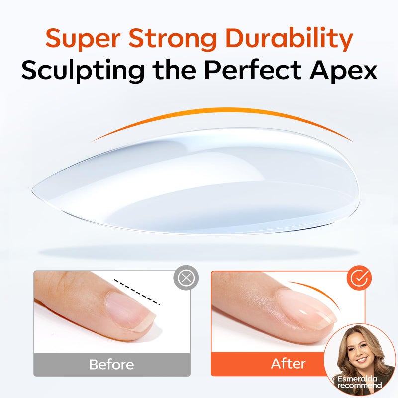 modelones Rubber Clear Gel Nail Polish, 2Pcs Builder Base Top Coat No Wipe Clear Glossy Strengthener for Apex Building Nail Glue Long Lasting Shiny Protect Thin Weak Nail Soak Off U V Manicure Gift - Image 2