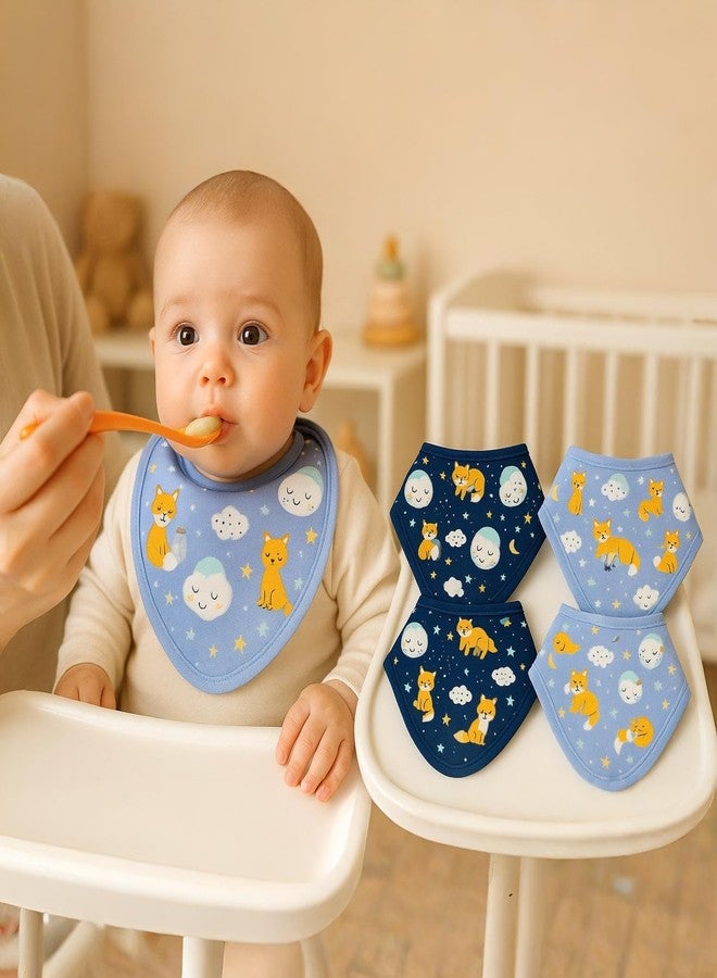 Adhigams Organic Cotton Baby Bibs Set of 2 | 100% Soft, Lightweight & Breathable Quick-Dry Feeding Cloths for Newborns (0-12 Months) | Eco-Friendly, Washable & Reusable Baby Aprons for Boys & Girls - Image 3