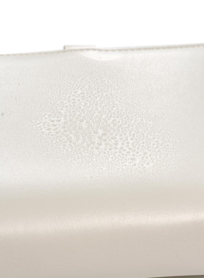 SEVENBEES Women’s Travel Jewelry Case - Jewelry Boxes PU Leather Ring Binder Organizer with Zipper Velvet Jewelry Pouches Bags - Cream White - Image 3