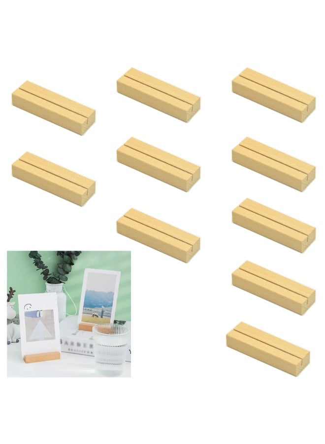 10 قطع من حاملات البطاقات الخشبية لحاملي البطاقات الخشبية لتزيين طاولات حفلات الزفاف - Image 1