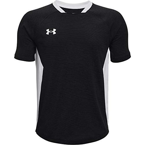 Under Armour Boys' Match 2.0 Jersey, Black (001)/White, Youth Medium - Image 1