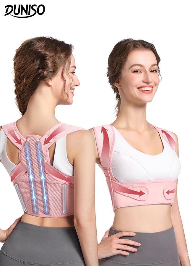 DUNISO Back Brace and Posture Corrector Adjustable Shoulder Back Straightener Breathable Hunchback Correction Improve Posture Back Pain Spine Corrector Support Belts - Image 1
