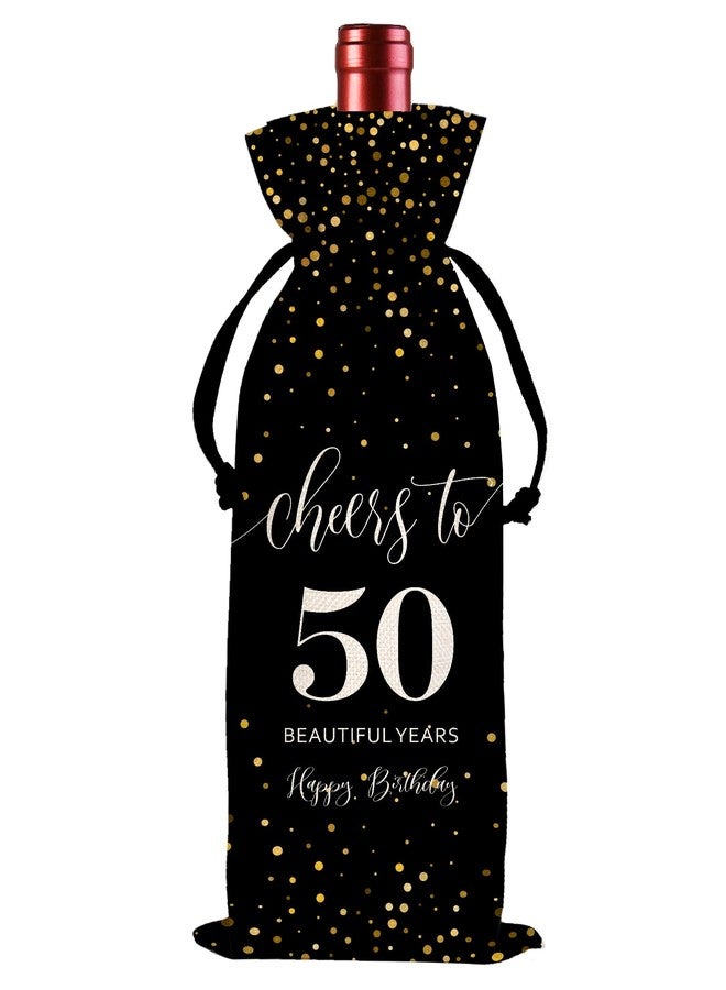 Maydvdv 50th Birthday Wine Bag, Birthday Gifts for Women,50Year Old Gift Party Supplies, Gifts Idea for Her Girl Friend Sister - Image 1