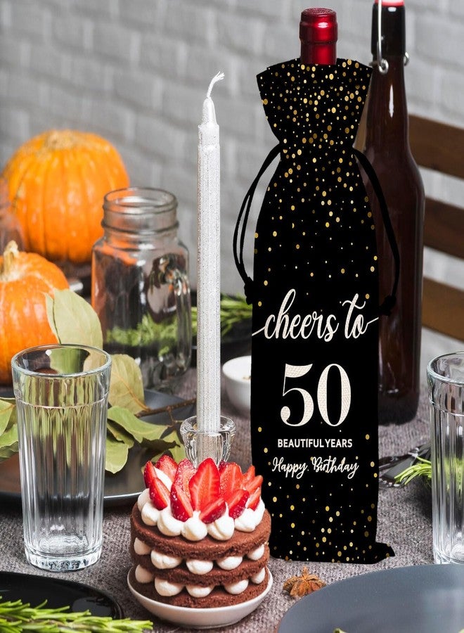 Maydvdv 50th Birthday Wine Bag, Birthday Gifts for Women,50Year Old Gift Party Supplies, Gifts Idea for Her Girl Friend Sister - Image 4