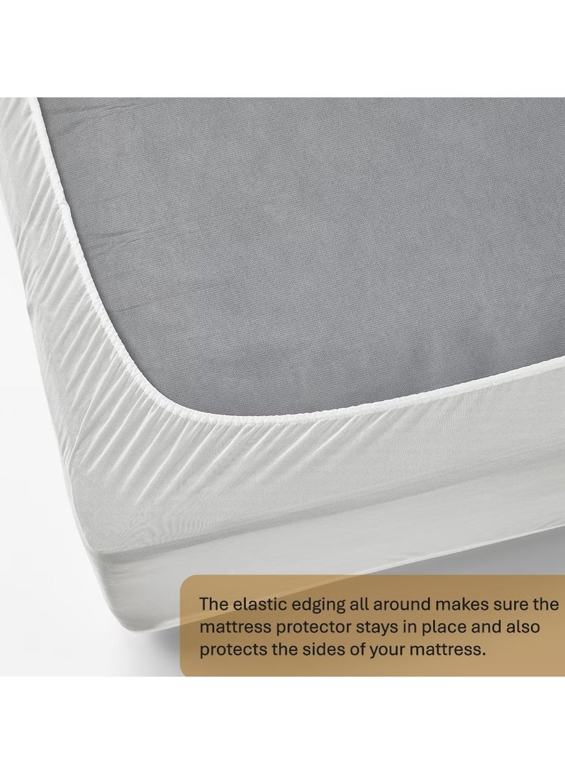 Generic Mattress Protector Single Size, Waterproof Polyester-Fabric 90x200 cm  - Image 2