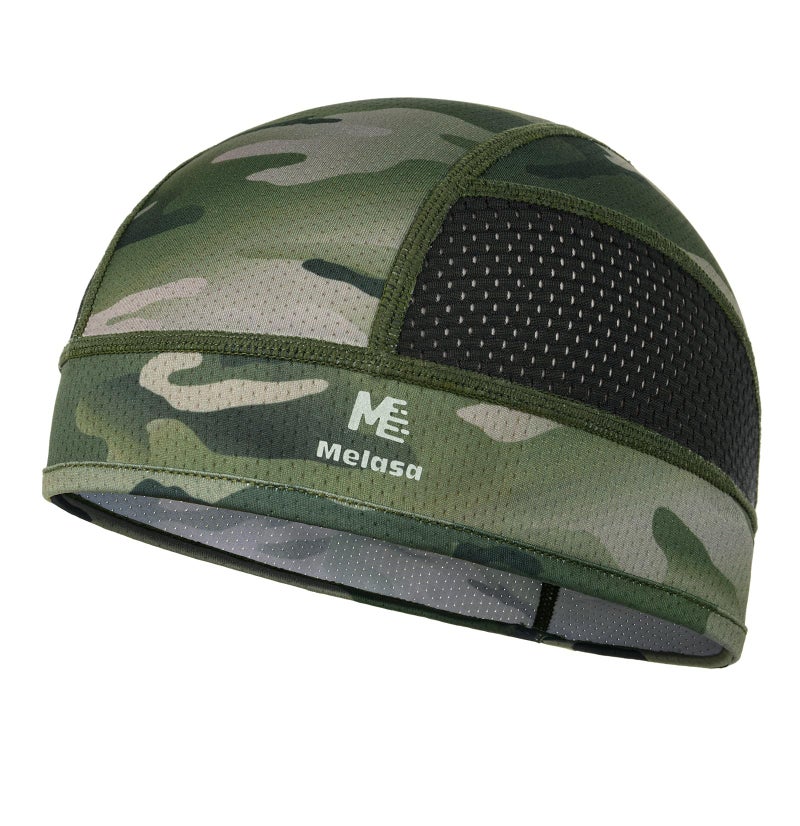 MELASA Cooling Skull Caps Helmet Liner, Lightweight Mesh Under Helmet Cycling Motorcycle Hard Hat Sweat Liner for Men Women (Camouflage Army Green) - Image 1