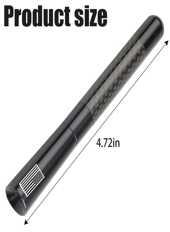 BESULEN Car Short Antenna, 4.7 Inch Carbon Fiber American Flag Aluminum Auto Radio Antenna for AM/FM Reception, Universal Replacement Car Antenna with 9 Adapters, 2 Screws, 2 Rubber Rings - Image 2