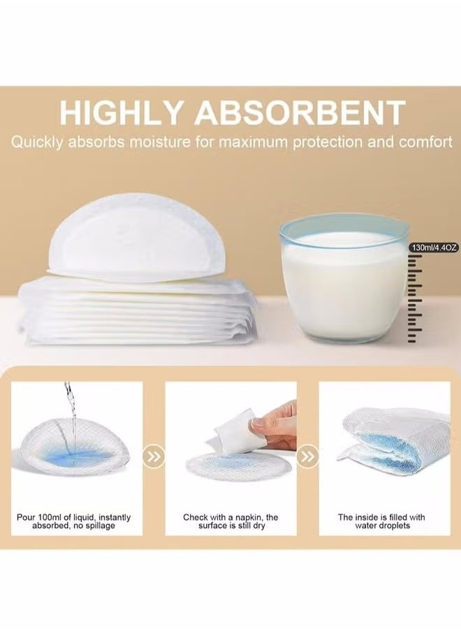 nubite - 200-PieceDisposable Breast Pads Anti Overflow Milk ,Disposable Soft and Super Absorbent Nursing Breast Pads,Shell Type Anti-Overflow Disposable Breast Pad,Suitable for Postpartum Breastfeeding,Pad for Day and Night Use - Image 1